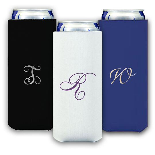 Design Your Own Single Initial Collapsible Slim Koozies